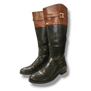 Tommy Hilfiger Women's Black And Brown Boots